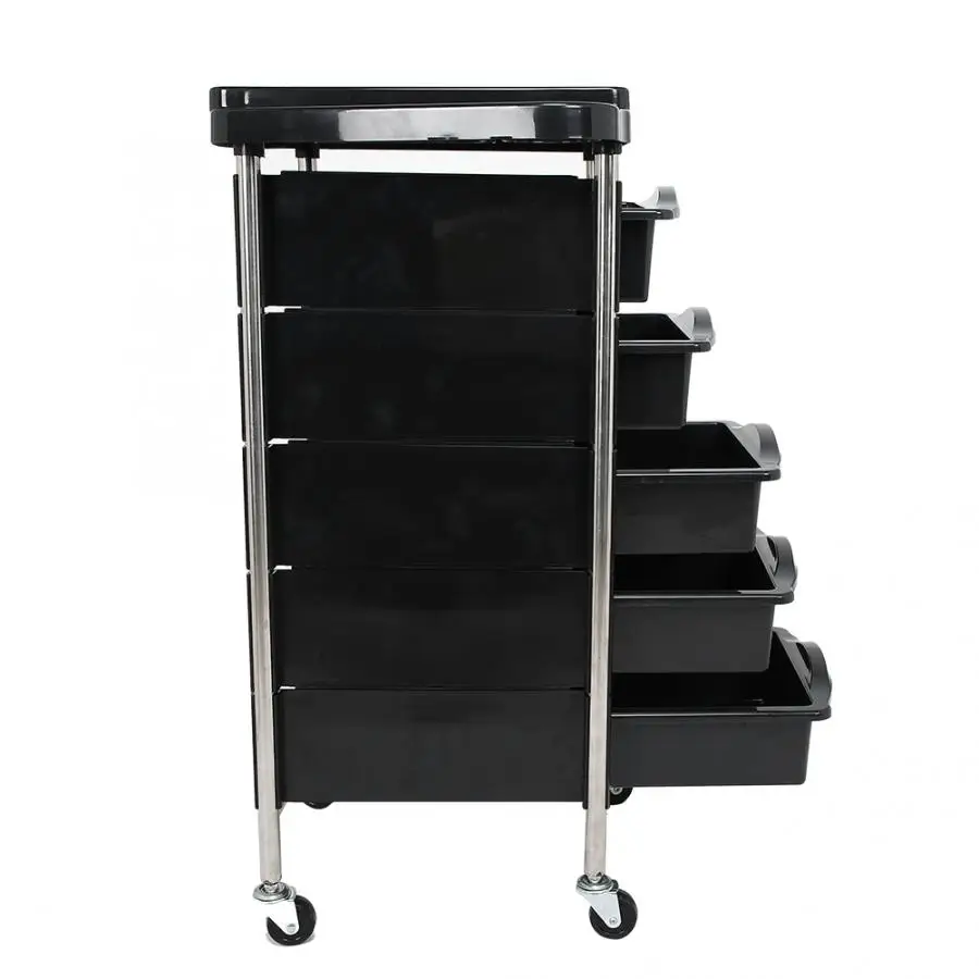 Тележка для парикмахерской черная 5 уровней | Красота и здоровье