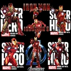 Новинка, термонаклейки с героями мультфильмов Marvel, Человек-паук, Железный человек, Халк, термонаклейки для одежды, термотрансферные Детские нашивки, термонаклейки для детей