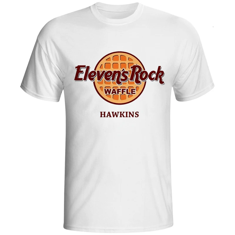Странные Вещи eleven rock waffle hawkins Футболка мужская и женская новая белая Повседневная футболка размера плюс homme странная вещь футболки