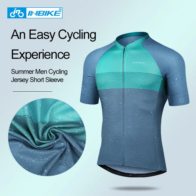 

Inbike 2021 New Cycling Jersey Men Short Sleeve Cycling Jersey Breathable Bike Clothing Summer MTB Thin Sportswear Cycling JS006