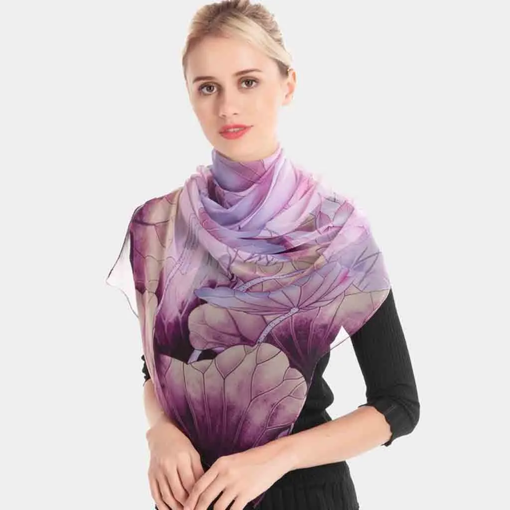 Богемные Цветочные зимние теплые шарфы для женщин новинка теплый цветочный узор