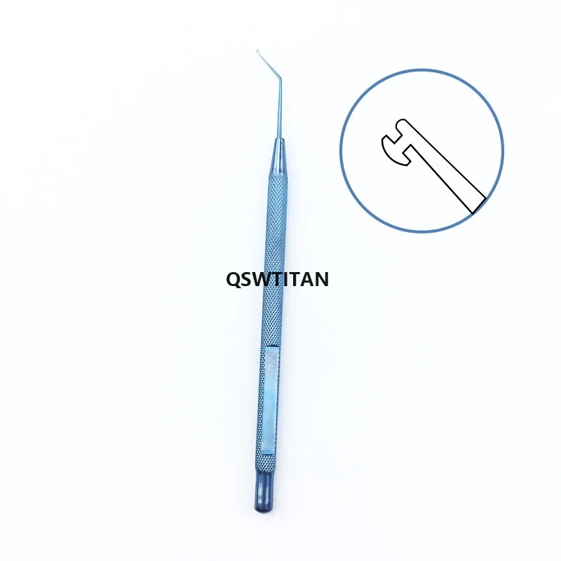 Офтальмологический крюк угол вала титана Kuglen ирис объектив манипулятор пуш