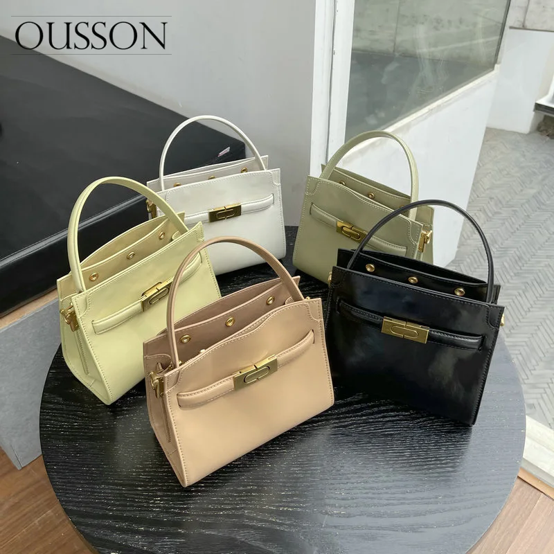 

OUSSON Leisure Leather Large Capacity Messenger Bag Multifunctional Tote Handbag Fashion Shoulder Bag For Women