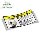 EARLFAMILY 13 см x 7,5 см для Nier Automata 2b Предупреждение ющий стикер s аниме виниловый автомобильный стикер JDM задний лобовое стекло наклейка на багажник