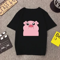 kawaii pink pig graphic women s t shirt harajuku aesthetic shirts for women female punk clothes oversized t shirt tops female