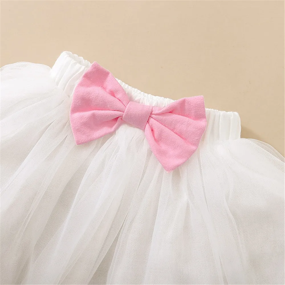 ZAFILLE Cute Rabbite Baby Dress Pink Ruffle Bodysuit Tutu Skirts 2pcs Toddler Suit Summer Girl Clothes Set For Newborn - купить по