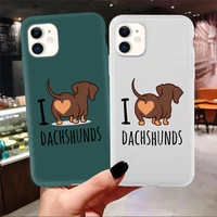 funny dachshunds phone case for iphone 12 11 pro max x xs xr se 7 8 6 6s 5 5s se2020 plus 12 mini cute cartoon animal soft cover
