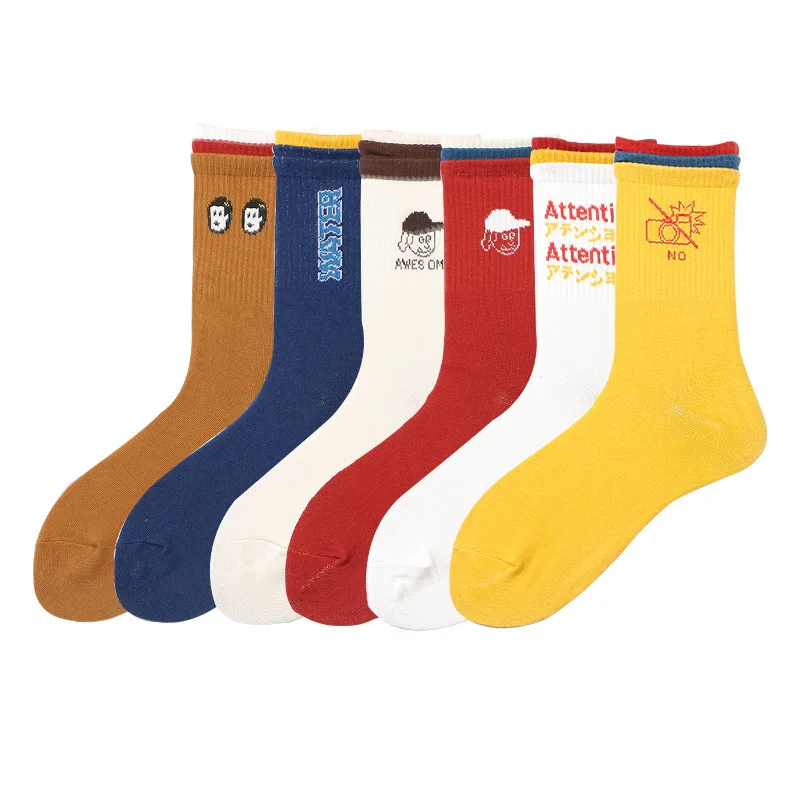 Женские хлопковые носки с мультяшными персонажами короткие милые хипстерские