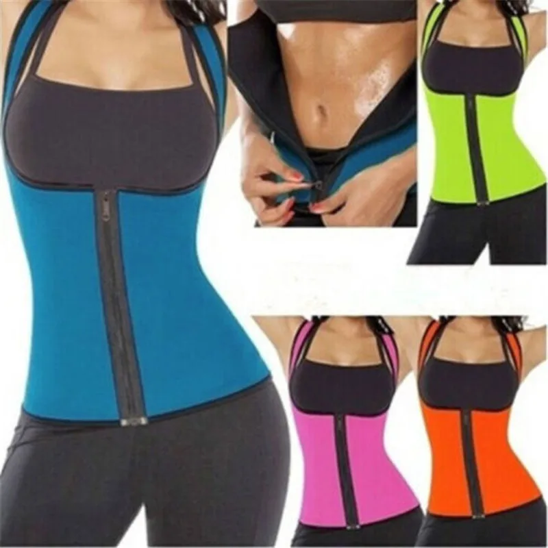 

New Women Hot Neoprene Body Shaper Slimming Waist Slim Belt Vest Top Tanks Camis 3Colors Size
