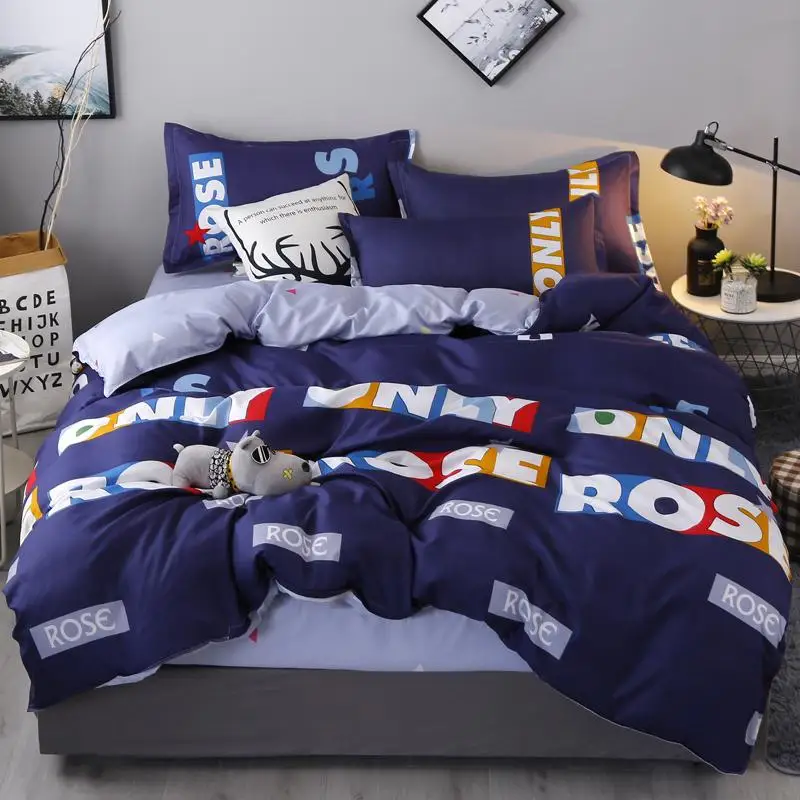 56 Lette Роскошные розы Постельное белье пододеяльник комплекты Мрамор Super King