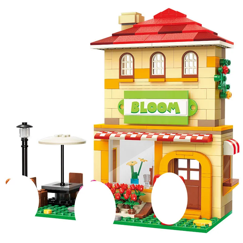 Детский конструктор цветочный магазин для девочек|Блочные конструкторы| |