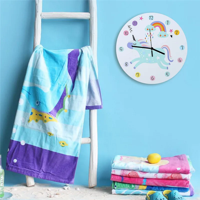 Радуга лошадь настенные часы простая жизнь дизайн Бесшумная Бытовая кафе Офис