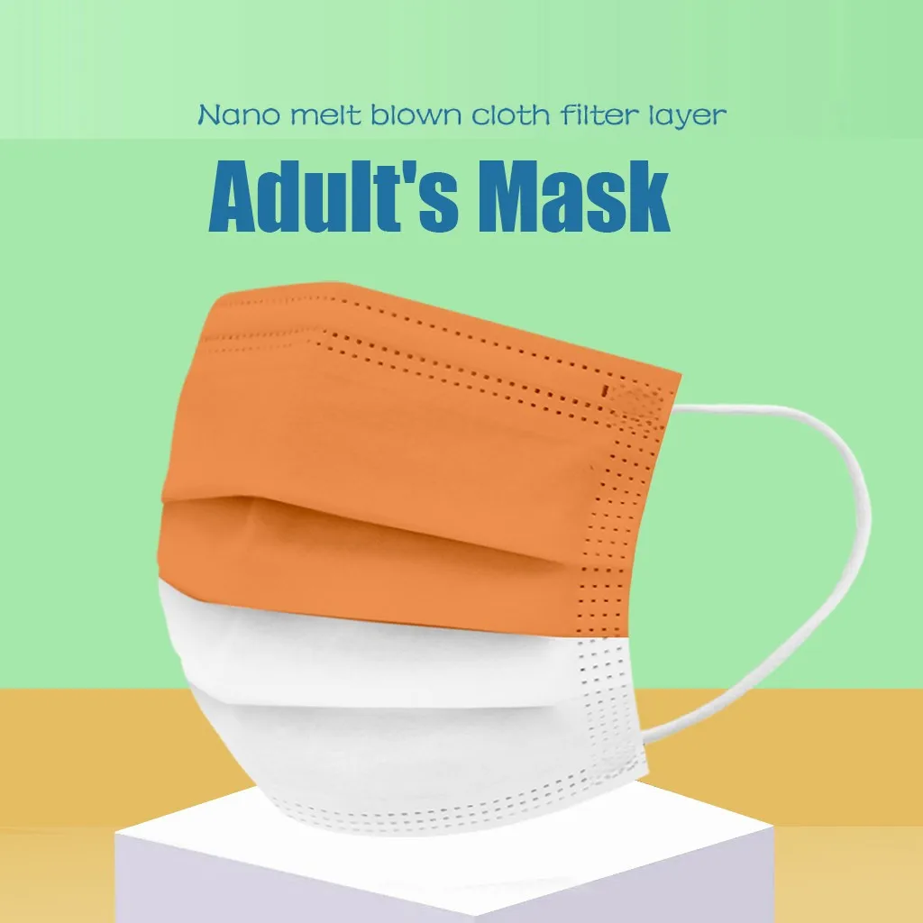 100 шт. одноразовые маски Denta Mondmasker Маска Тканевая 3ply петли уха Уход за кожей лица