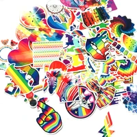 60 pcs rainbow color sticker anime icon animal cute decals stickers gifts for children patchmotif diy scrapbooking decorative