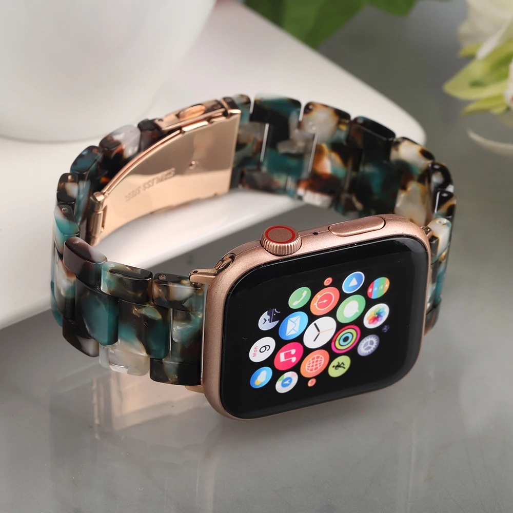 Иммитационный керамический ремешок для часов iWatch Apple Watch 38 мм 40 мм 42 мм 44 мм Серия 1 2 3 4 полимерный Ремешок Браслет