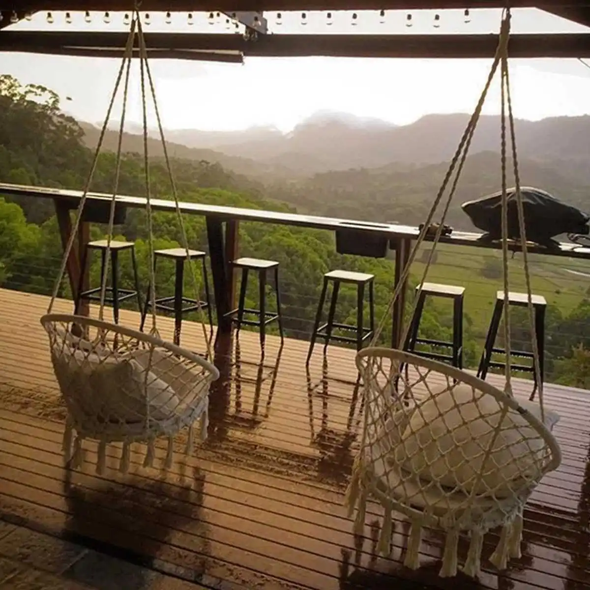 

Hammock Round Hammock Swing Hanging Chair Knitted Outdoor Indoor Kids Adult Swinging Furniture Hammock Chair for Garden Dormitor