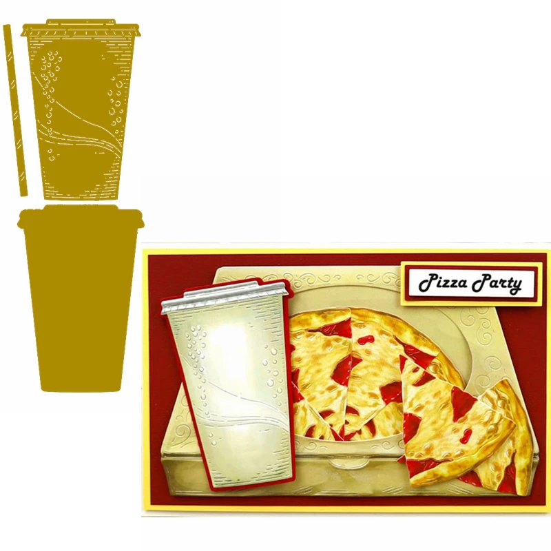 Пластиковая чашка для питья металлическая высекальная высечки скрапбукинга