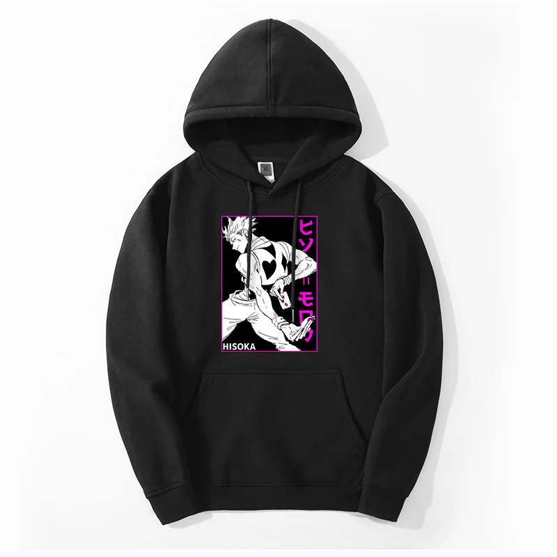 

Зимние мужские толстовки хип-хоп с принтом японского аниме охотника толстовки свитшоты хип-хоп фитнес Толстовка Hisoka Толстовка большого размера
