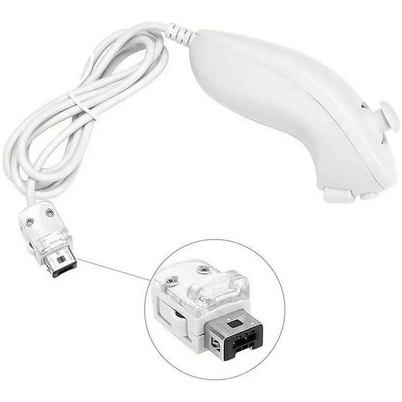 Беспроводной пульт дистанционного управления 2 в 1 для Nunchuk Nintendo Wii встроенный