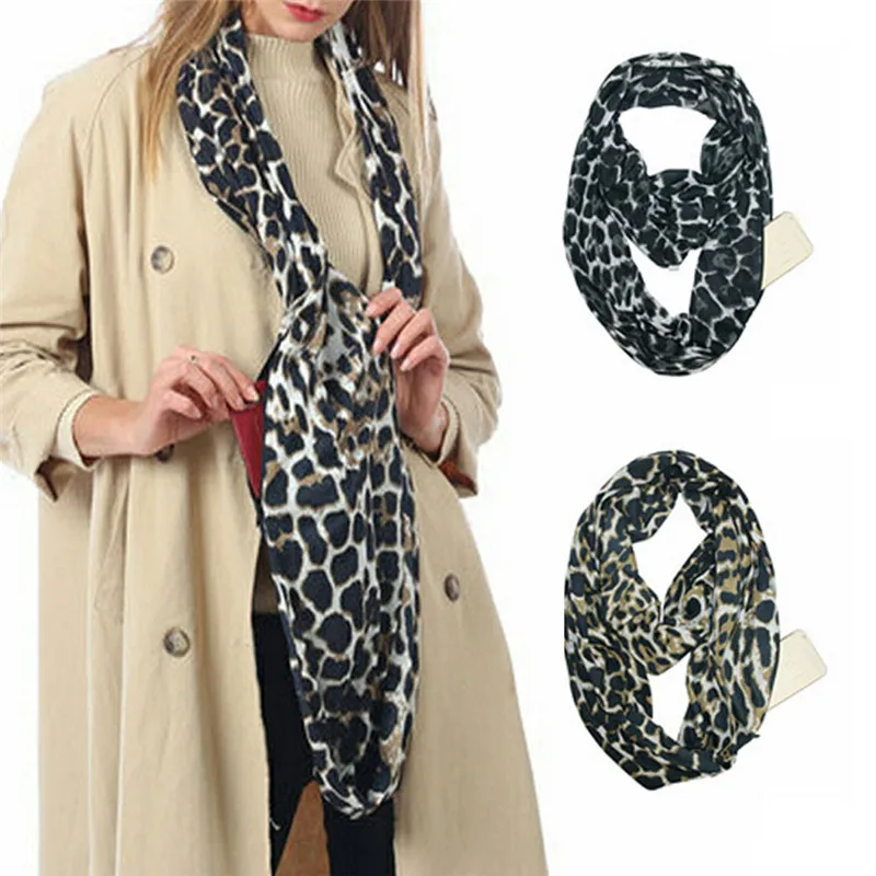 Новинка 2019 унисекс зимний шарф с принтом теплая петля застежка молния потайной