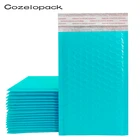 10 шт. #000 4x8 дюймов Teal Poly Bubble Mailer, стеганый конверт, Самоуплотняющаяся сумка для почты, конверт-конверт, почтовая сумка