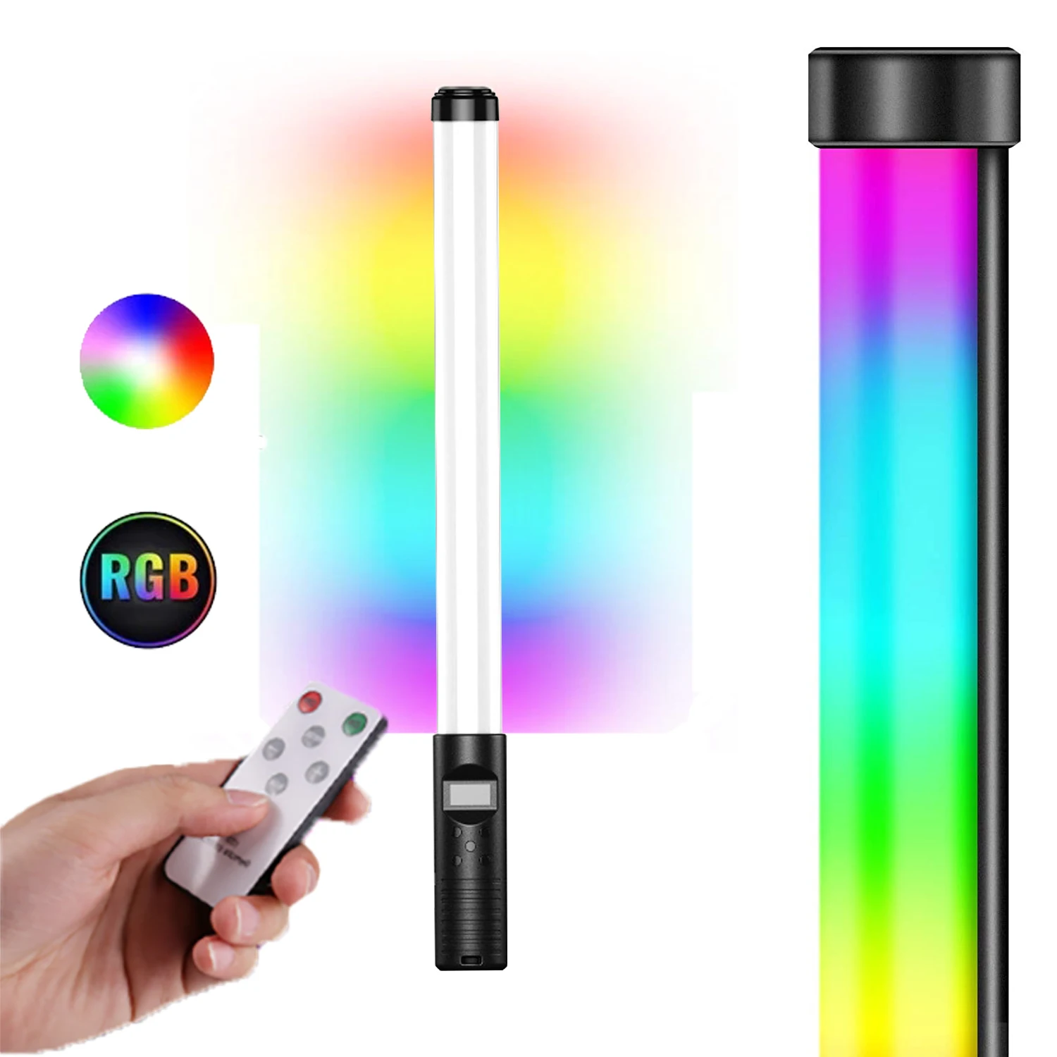 Vara de Vídeo Fotográfica para Câmera Vlog ao Vivo Colorido Preenchimento Handheld Lâmpada Flash Varinha Velocidadelight Iluminação Youtube Rgb Led Luz