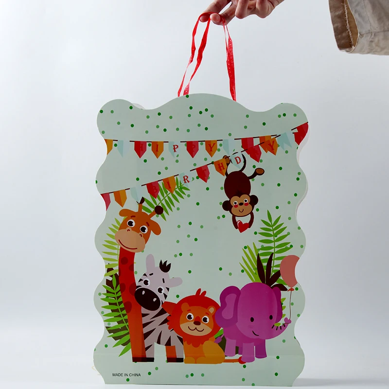 

1pcs 40*29cm Cartoo Safari Party Paper Folding Pinata 6 People Play Game Kid Boy Girls Birthday Party Supplies Decoration