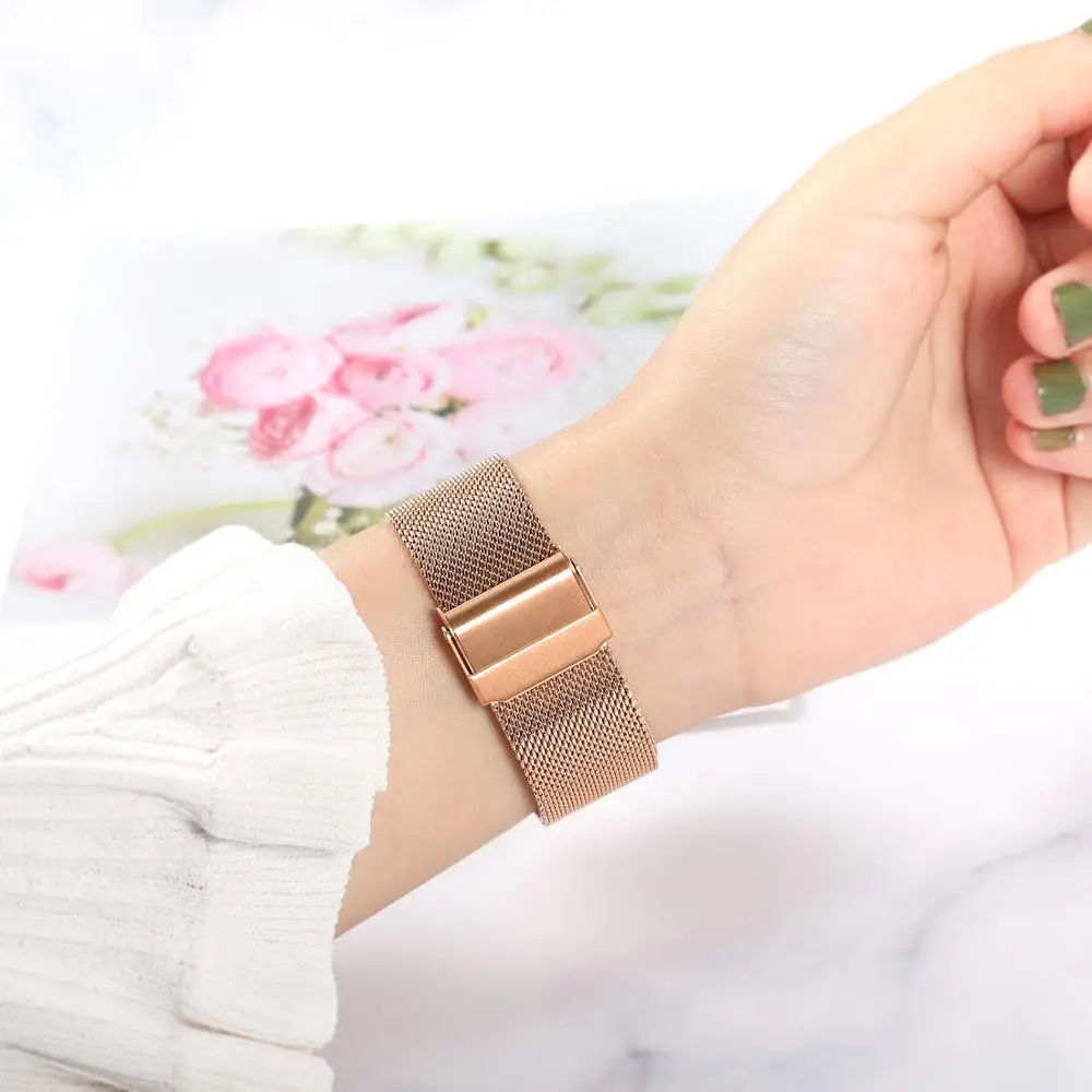 

18mm 20mm 22mm Milanese Strap for Samsung Galaxy Watch Active 2 40/44mm/42mm Smart Bracelet Wristband Correa for Gear S2 Sport