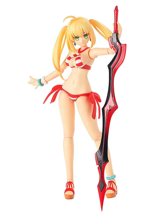 

12cm Japanese Original Anime Figure Fate Fgo Caster Nero Claudius Caesar Augustus Germanicus Figma Action Figures