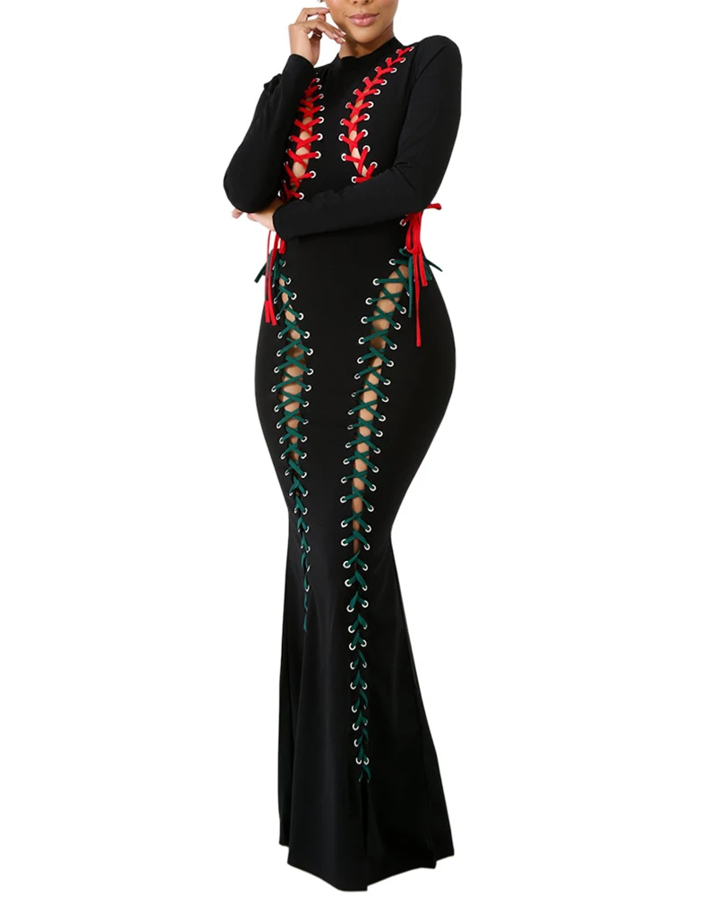 Сексуальные женские платья одежда макси Клубные вечерние осенние с длинным