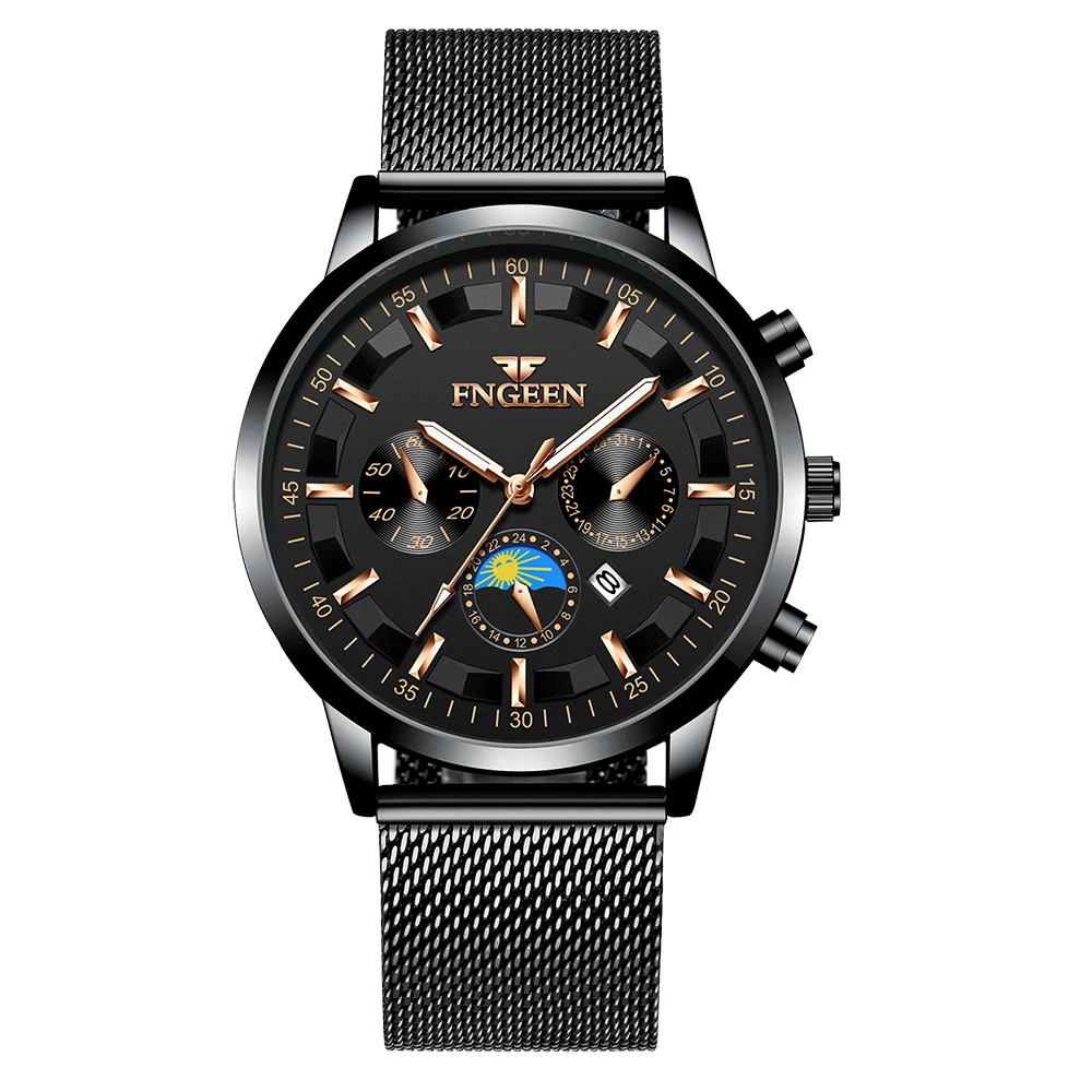 

2021 New Fashion Mens Watches with Stainless Steel Top Brand Luxury Sports Quartz Watch men's watch wristwatch