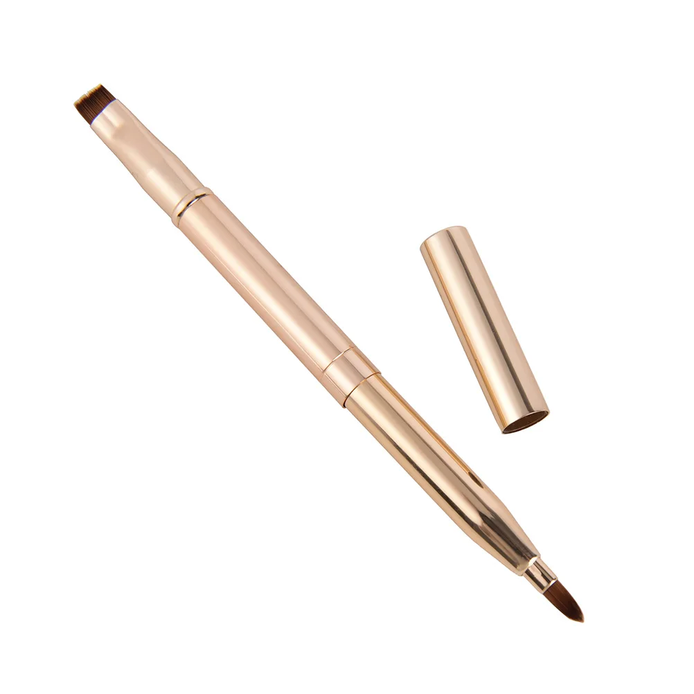 Double-headed Retractable Makeup Brush Lip Eye Liner Eyeshadow Foundation Make Up Cosmetics Tool | Красота и здоровье