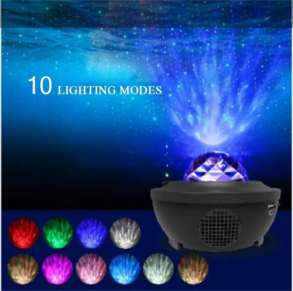 

Starlight Night Light Projector Bedroom With LED Nebula and Bluetooth Music Speaker as a Gift Decoration Birthday Party Wedding