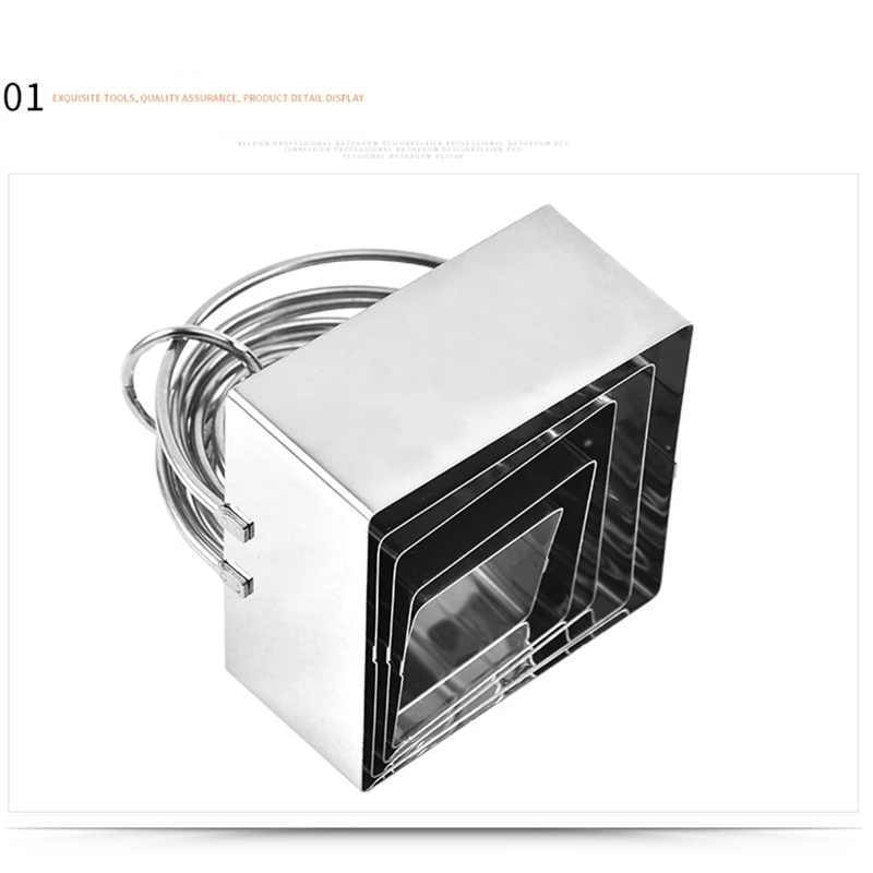 

3 Sets Stainless Steel Sugar Biscuit Mold Cookie Cutter with Handle Baking Tools 11UA