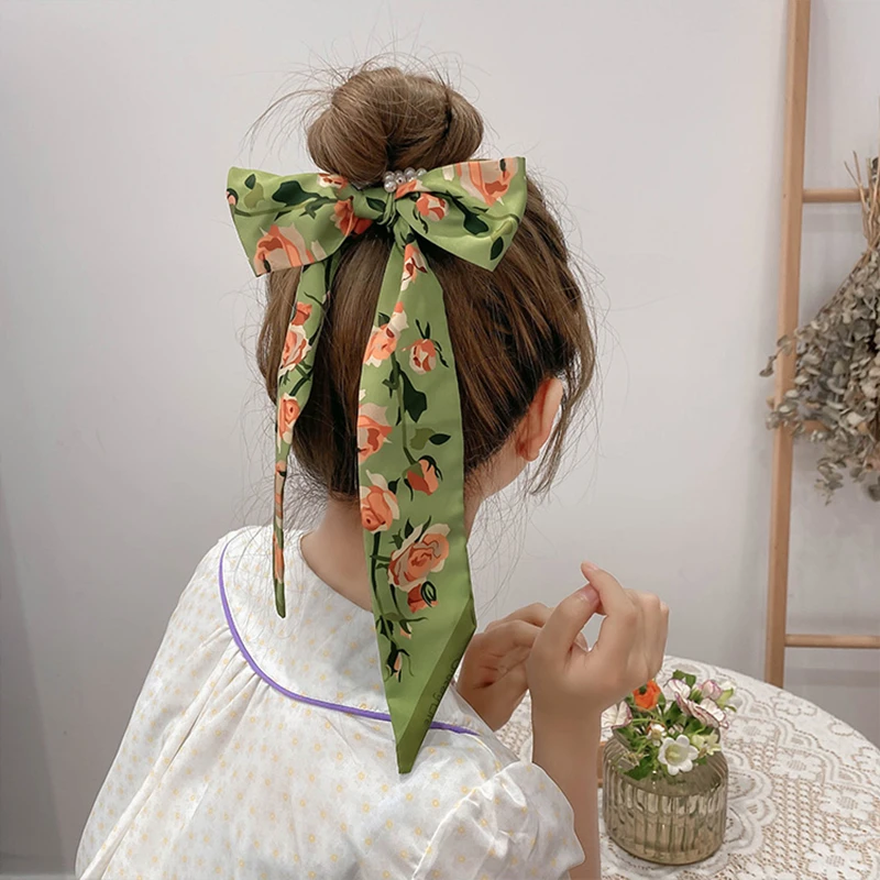 

Retro Letter Hair Ribbons French Elegant Long Headband Bag Strap Accessories Beautiful Girls Bow Knot Hair Band Hair Accessories