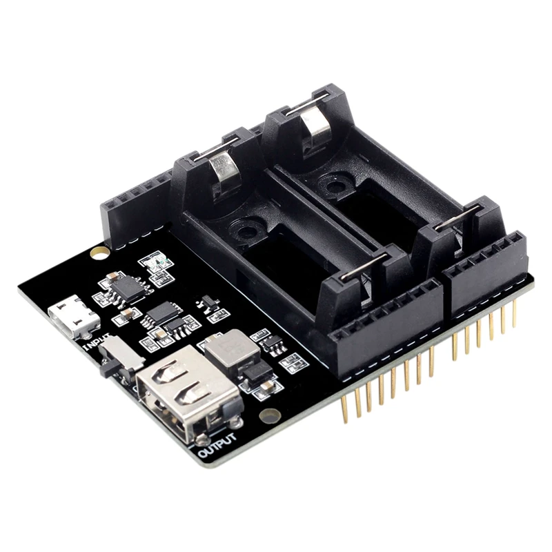 ESP8266 ESP32 блок питания перезаряжаемый Двойной 16340 литиевый аккумулятор защитный