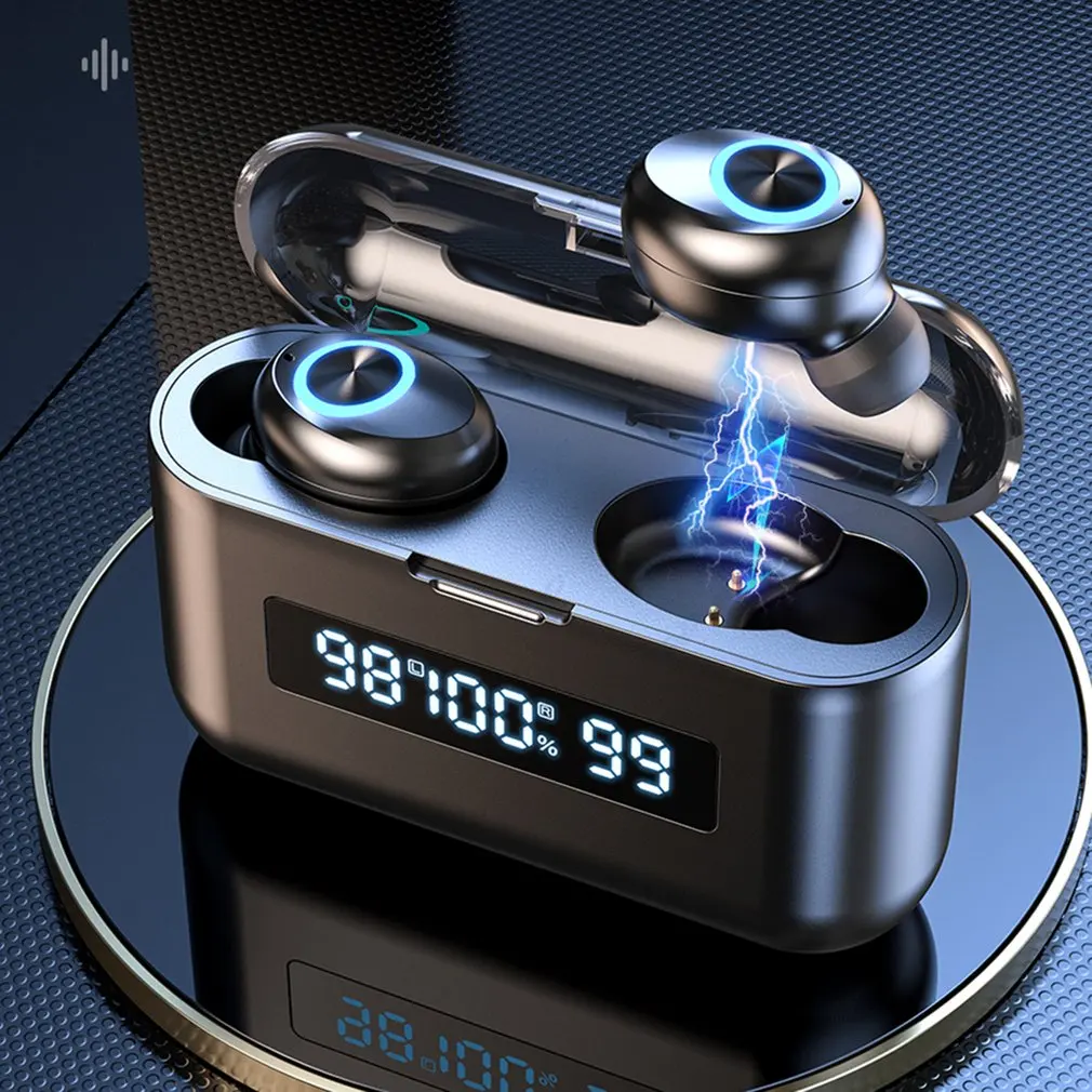 

X35 TWS Wireless Bluetooth Waterproof Stereo Noise Canceling Headset LED Earbuds With Charging Case Touch Control Sport Headset