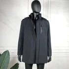 Парка мужская с подкладкой из натурального меха норки, зимняя ветрозащитная теплая Толстая куртка с капюшоном, Классическая деловая Повседневная Верхняя одежда, бесплатная доставка