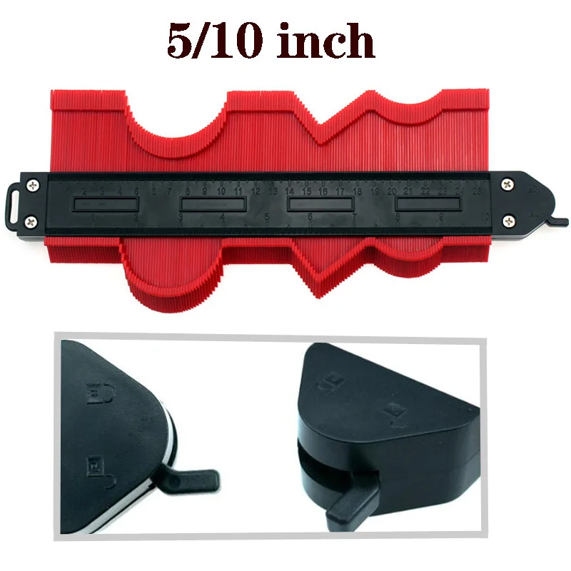 

12/25cm Contour Gauge Plastic Profile Copy Contour Gauges Standard Wood Marking Tool Tiling Laminate Tiles dropping Self locking