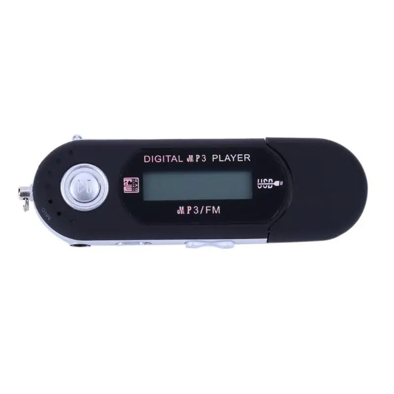 Портативный USB MP3 музыкальный плеер цифровой ЖК-экран fm-радио черный синий плеер