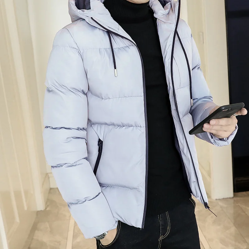 

Nice Brand Men Clothing Winter Cotton-Padded Jacket Warm Clothes Korean Stysle Coat Plus Size Long Sleeve Ropa Windbreaker Tops