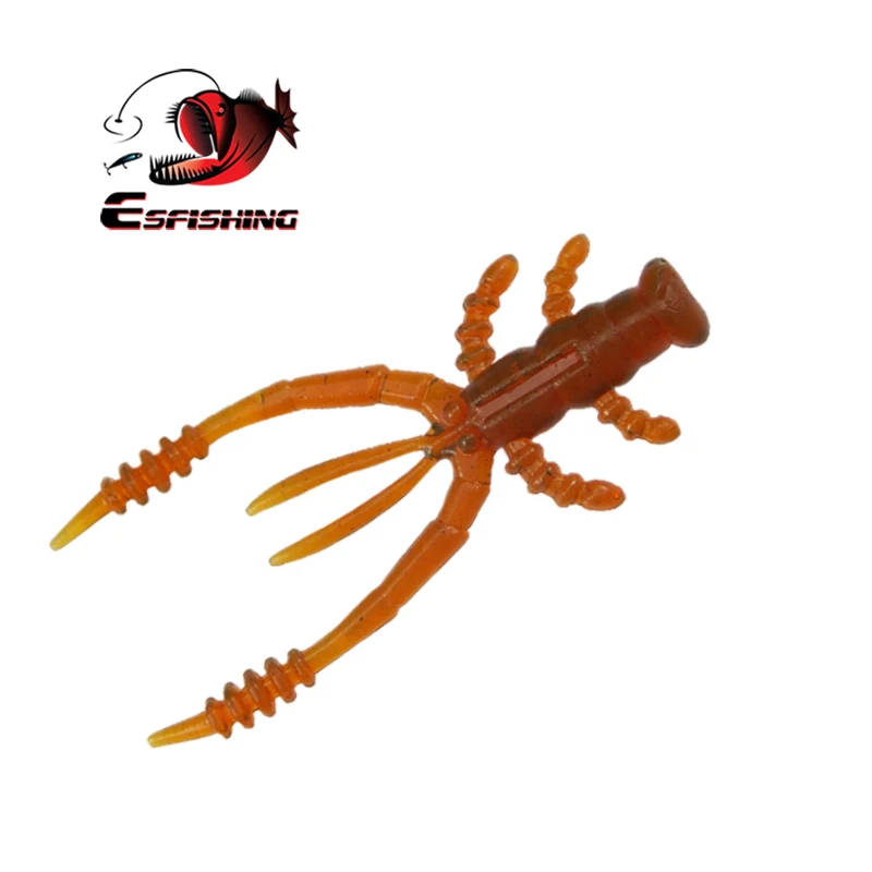 Esfishing плавающий Раков 10 шт. 4,5 см 0,8 г подледной рыбалки Craw наживка isca искусственные песка, мягкие приманки для дергающаяся приманка рыболовные крючки ходить рыбы бас-гитара
