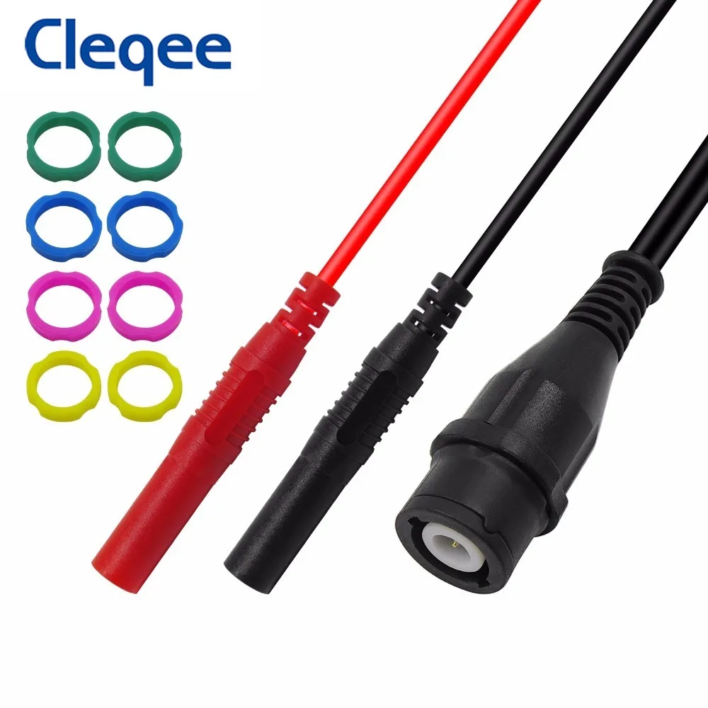 Cleqee P1206 изолированный с BNC на двойной 4 мм безопасный провод для проверки