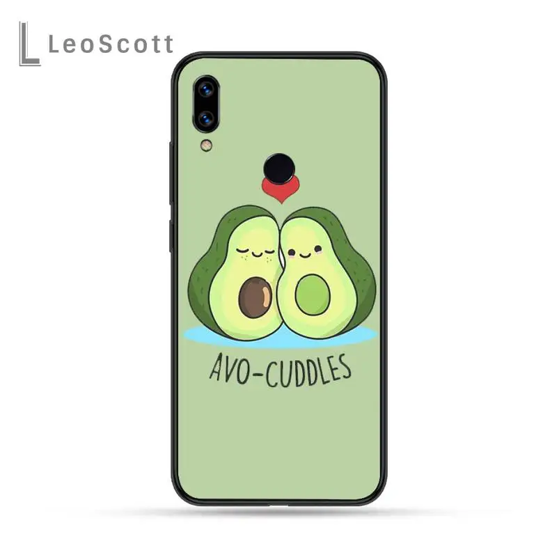 

Cartoon Cute Avocado Phone Case For Xiaomi Redmi Note 4 4x 5 6 7 8 pro S2 PLUS 6A PRO