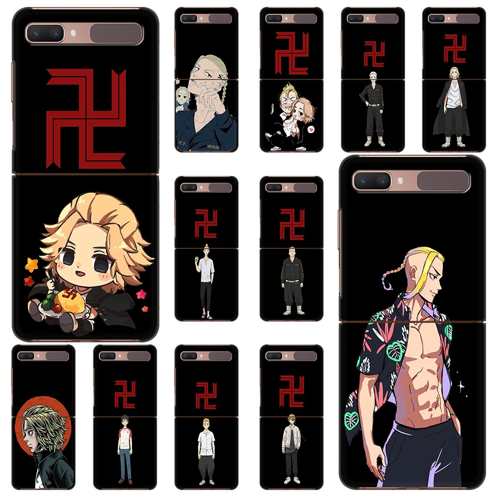 

Tokyo Revengers Anime Manjiro Ken Takemichi Case for Samsung Z Flip Hard Smart Casing for Galaxy Z Flip 5G Cover PC Phone Coque