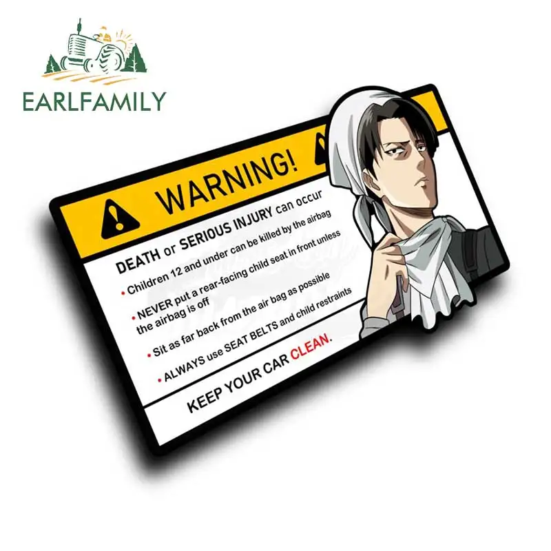 Levi’s Underwear Levi Ackerman Animated Vinyl Decal: Creative Warning Car Sticker, JDM Window Trunk Sticker (15cm x 8.4cm) Levi’s Underwear Levi Ackerman Animated Vinyl Decal: Creative Warning Car Sticker, JDM Window Trunk Sticker (15cm x 8.4cm)