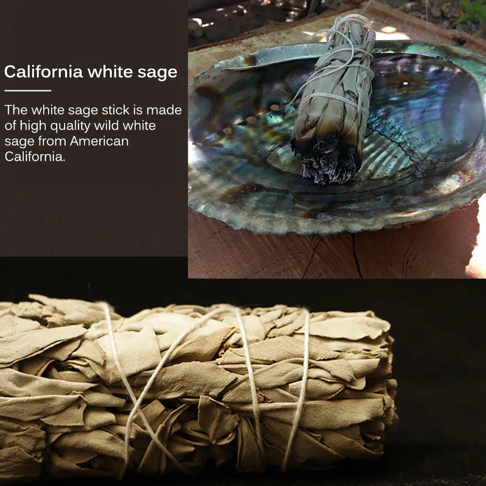 Американский белый Sage Smudge Stick Wisp Plant для очистки комнаты освежители воздуха дома