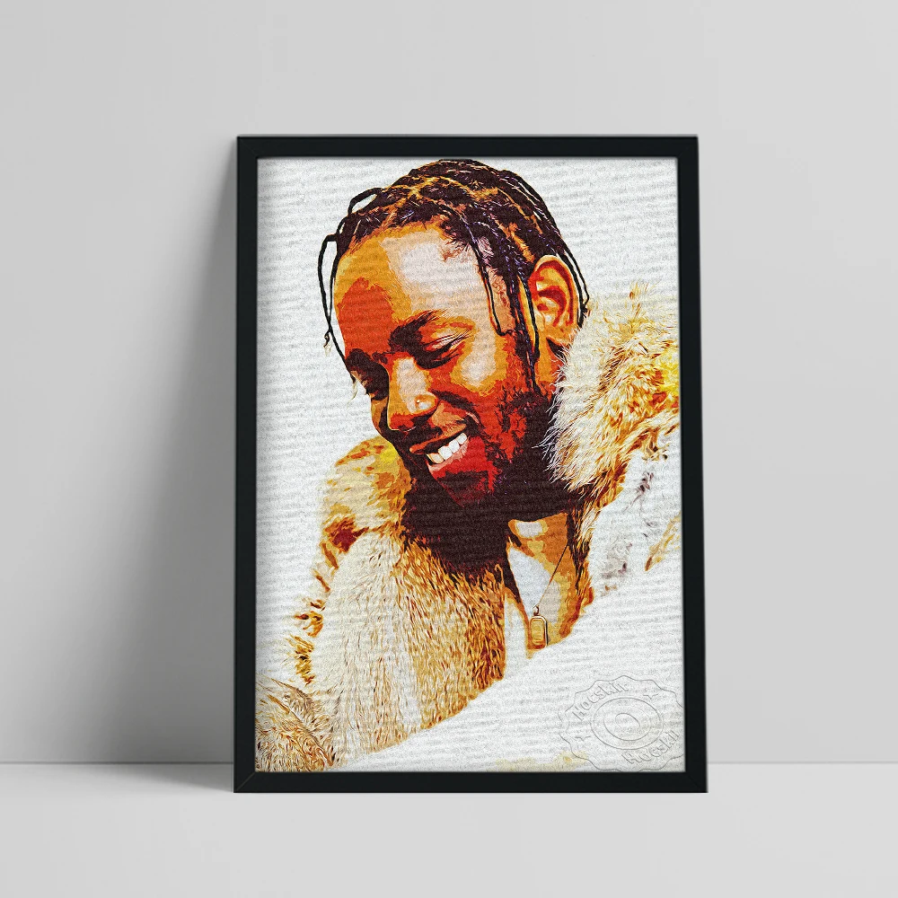 

Kendrick Lamar American Rapper Poster, Hip Hop Singer Portrait Prints Art, Music Star Wall Picture, Rap Cool Man Wall Stickers