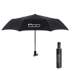 Автомобильный Зонт с логотипом для мужчин и женщин, автоматический прочный Ветрозащитный зонтик от солнца для Fiat 500 500X 500L, эмблема с эмблемой, деловой зонт