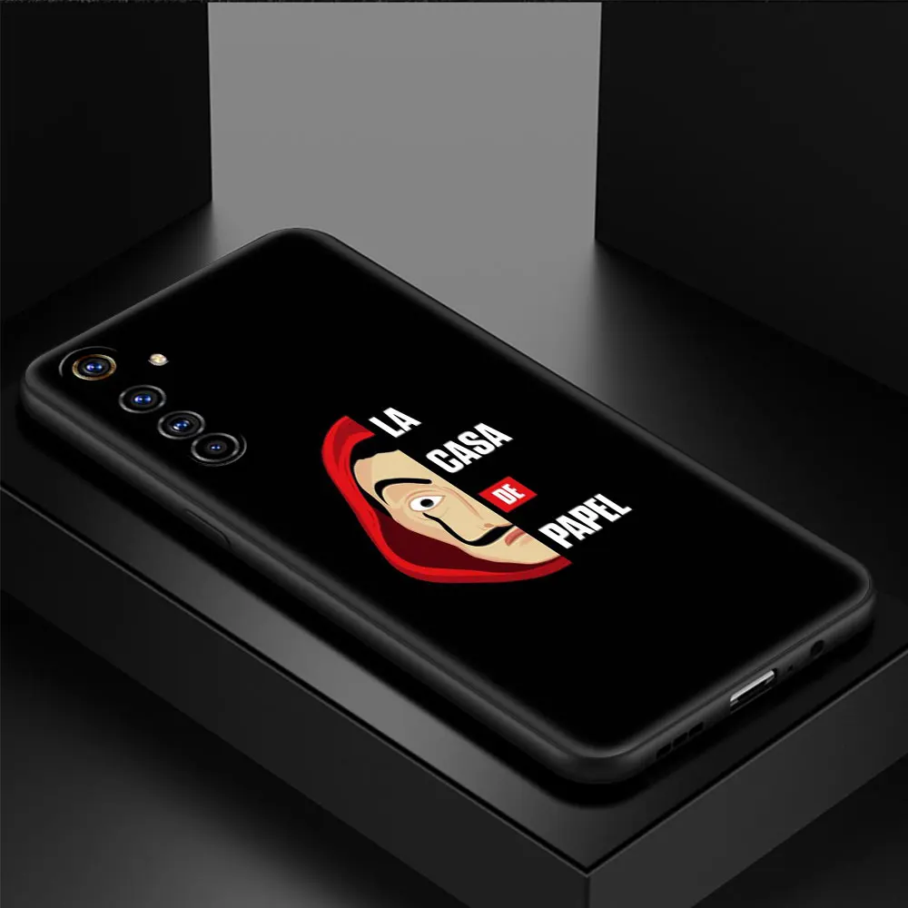 la casa de papel shockproof case for realme c3 8 pro bag fundas silicone soft black cover for realme 6 7 pro c21 shell coque tpu free global shipping